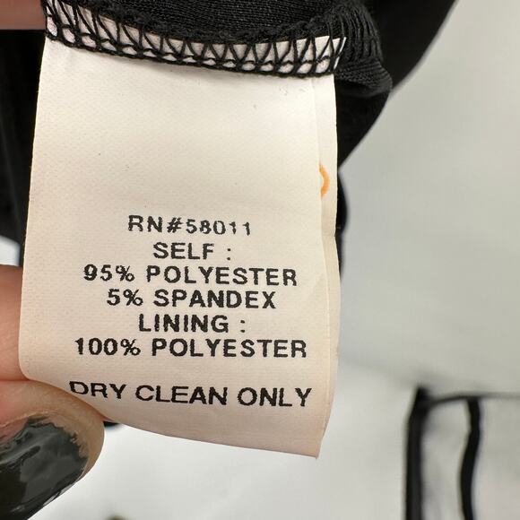 DAVID MEISTER NWT Black Ruched Cowl Neck Dress // 8 - Picture 10 of 11